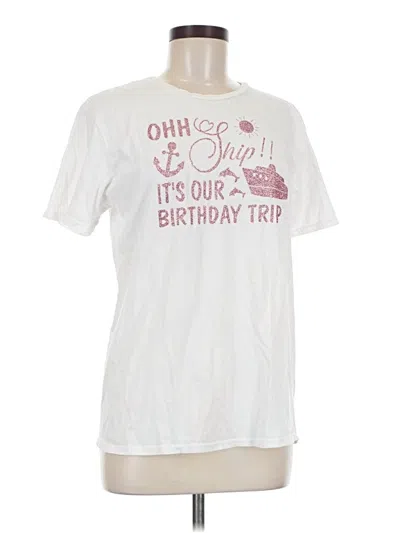 Pre-owned Gildan Short Sleeve T-shirt In White