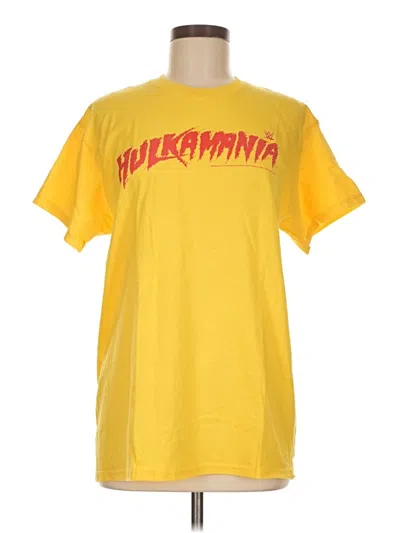Pre-owned Gildan Short Sleeve T-shirt In Yellow
