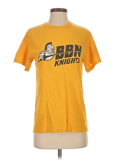 Pre-owned Gildan Short Sleeve T-shirt In Yellow