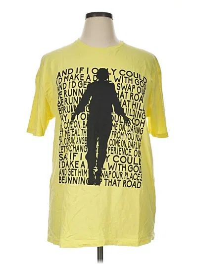 Pre-owned Gildan Short Sleeve T-shirt In Yellow