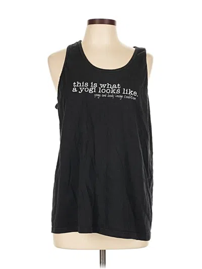 Pre-owned Gildan Sleeveless T-shirt In Black
