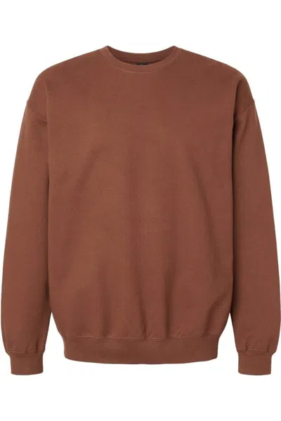 Gildan Softstyle Crewneck Sweatshirt In Brown