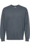 Gildan Softstyle Crewneck Sweatshirt In Grey