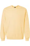 Gildan Softstyle Crewneck Sweatshirt In Yellow