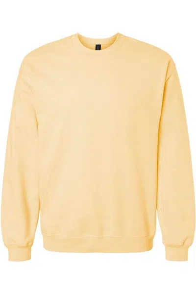 Gildan Softstyle Crewneck Sweatshirt In Yellow