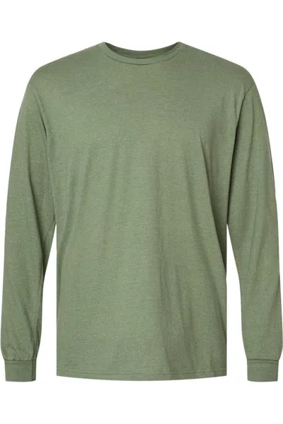 Gildan Softstyle Cvc Long Sleeve T-shirt In Green