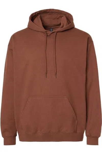 Gildan Softstyle Hooded Sweatshirt In Brown