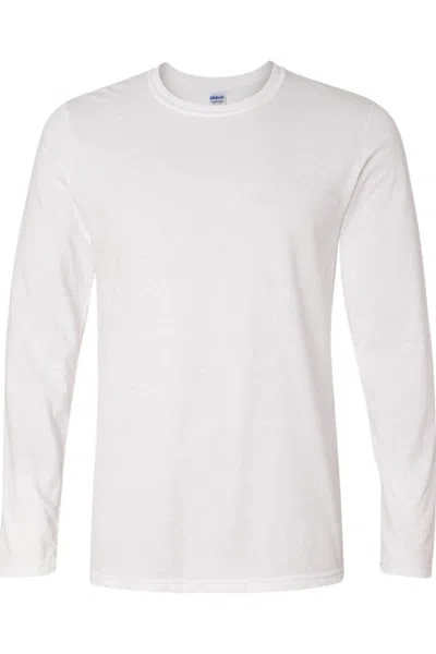 Gildan Softstyle Long Sleeve T-shirt In White