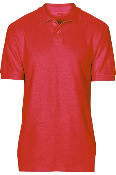 Gildan Softstyle Mens Short Sleeve Double Pique Polo Shirt In Red