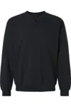 Gildan Softstyle Midweight 1/4 Zip Sweatshirt In Black