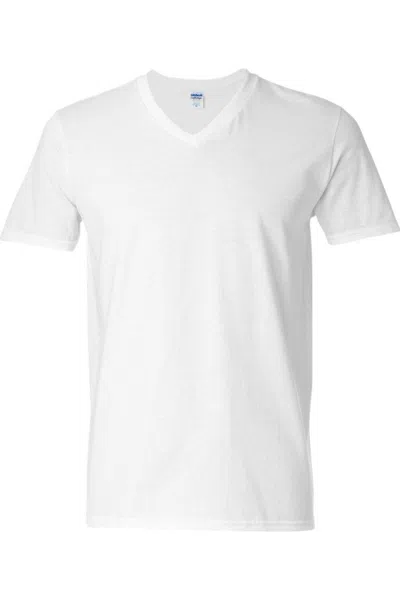 Gildan Softstyle V-neck T-shirt In White