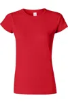 Gildan Ladies Soft Style Short Sleeve T-shirt In Red