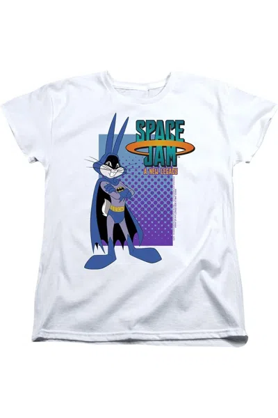 Gildan Space Jam 2 Bugs Batman Short Sleeve Women´s Tee / T-shirt In White