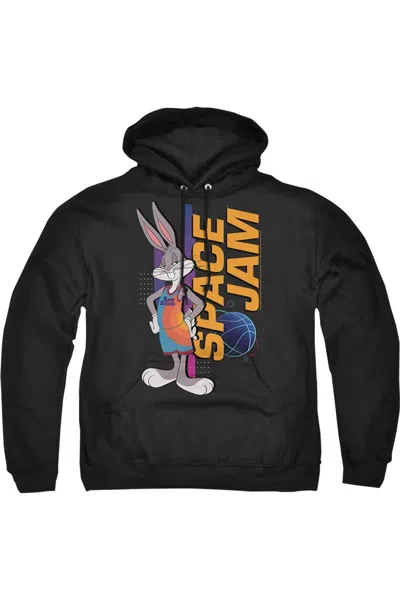 Gildan Space Jam 2 Bugs Standing Adult Pull Over Hoodie / Hooded Sweatshirt In Black