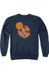 Gildan Space Jam 2 Daffy Slam Adult Crewneck Sweatshirt In Blue