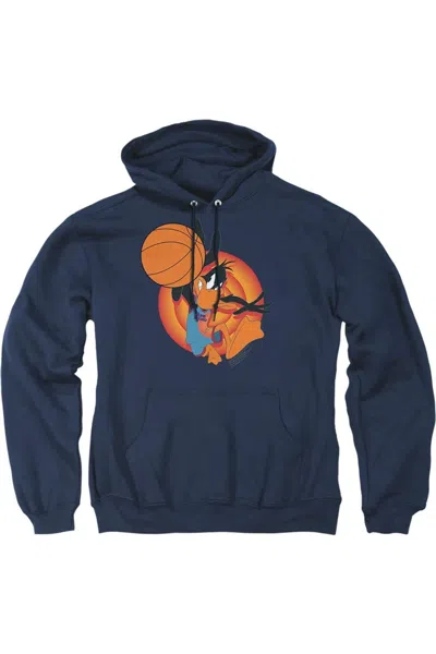 Gildan Space Jam 2 Daffy Slam Adult Pull Over Hoodie / Hooded Sweatshirt In Blue