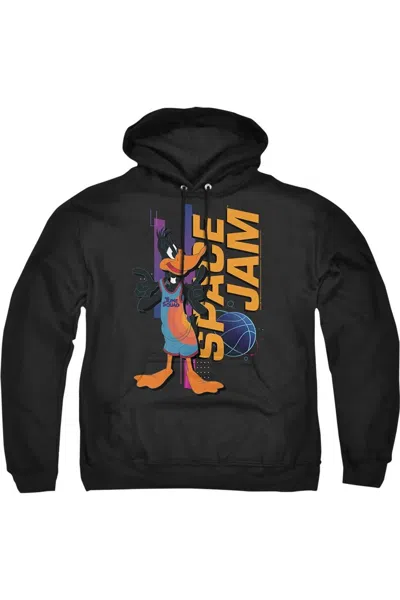Gildan Space Jam 2 Daffy Standing Adult Pull Over Hoodie / Hooded Sweatshirt In Black