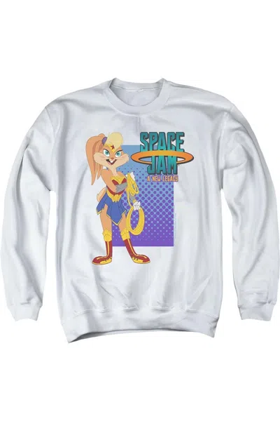 Gildan Space Jam 2 Lola Wonder Woman Adult Crewneck Sweatshirt In White