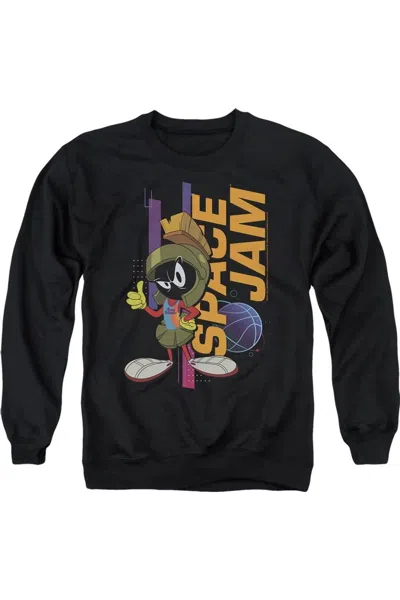 Gildan Space Jam 2 Marvin Standing Adult Crewneck Sweatshirt In Black