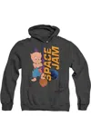 Gildan Space Jam 2 Porky Standing Adult Heather Hoodie / Hooded Sweatshirt In Black
