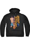 Gildan Space Jam 2 Porky Standing Adult Pull Over Hoodie / Hooded Sweatshirt In Black