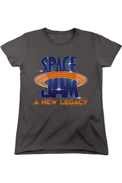 Gildan Space Jam 2 Space Jam 2 Logo Short Sleeve Women´s Tee / T-shirt In Gray