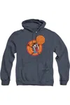 Gildan Space Jam 2 Taz Slam Adult Heather Hoodie / Hooded Sweatshirt In Blue