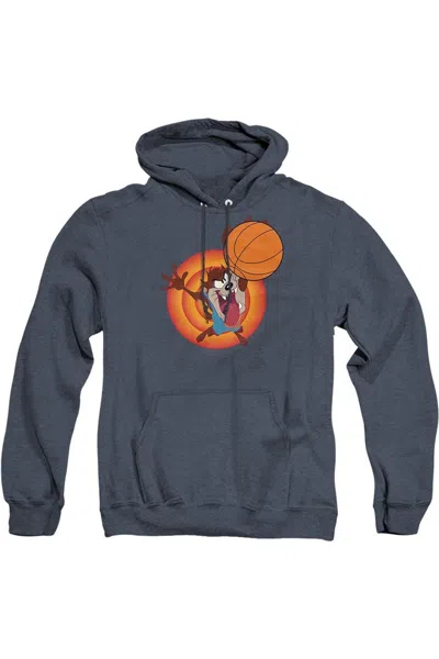 Gildan Space Jam 2 Taz Slam Adult Heather Hoodie / Hooded Sweatshirt In Blue