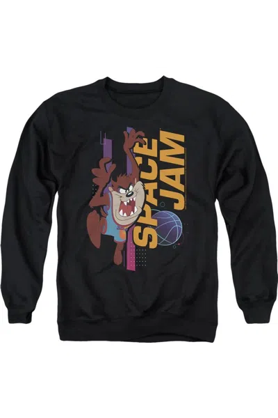 Gildan Space Jam 2 Taz Standing Adult Crewneck Sweatshirt In Black