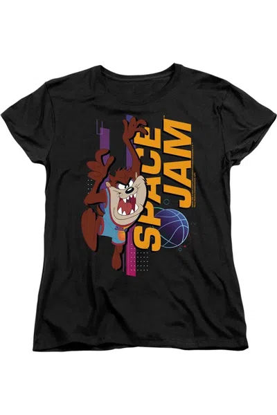 Gildan Space Jam 2 Taz Standing Short Sleeve Women´s Tee / T-shirt In Black