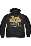 Gildan Space Jam 2 Tune Squad Letters Adult Pull Over Hoodie / Hooded Sweatshirt In Black