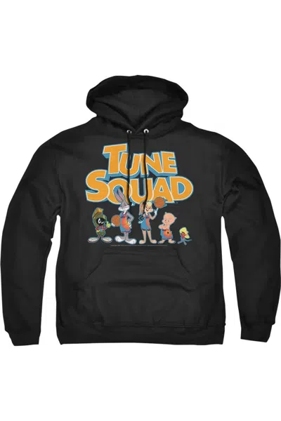 Gildan Space Jam 2 Tune Squad Letters Adult Pull Over Hoodie / Hooded Sweatshirt In Black