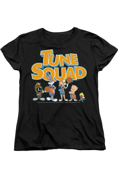 Gildan Space Jam 2 Tune Squad Letters Short Sleeve Women´s Tee / T-shirt In Black