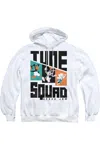 Gildan Space Jam 2 Tune Squad Pattern Characters Adult Pull Over Hoodie / Hooded Sweatshirt In White