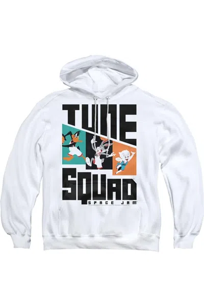 Gildan Space Jam 2 Tune Squad Pattern Characters Adult Pull Over Hoodie / Hooded Sweatshirt In White