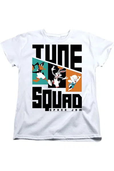 Gildan Space Jam 2 Tune Squad Pattern Characters Short Sleeve Women´s Tee / T-shirt In White