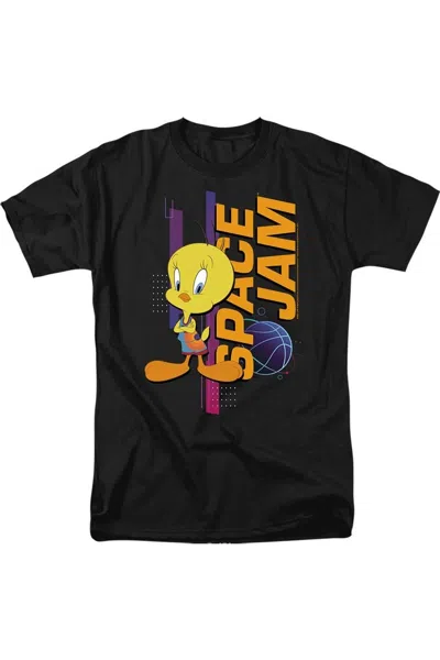 Gildan Space Jam 2 Tweety Standing Short Sleeve Adult Tee / T-shirt In Black