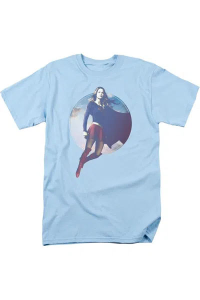 Gildan Supergirl Cloudy Circle Short Sleeve Adult Tee / T-shirt In Blue