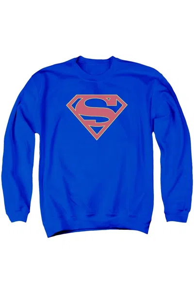 Gildan Supergirl Logo Adult Crewneck Sweatshirt In Blue