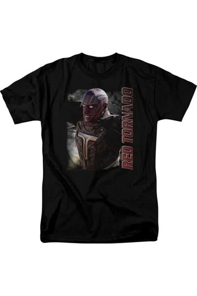 Gildan Supergirl Red Tornado Short Sleeve Adult Tee / T-shirt In Black