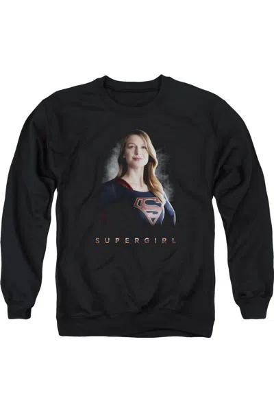 Gildan Supergirl Stand Tall Adult Crewneck Sweatshirt In Black