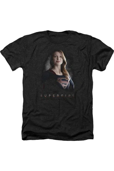 Gildan Supergirl Stand Tall Adult Heather Tee / T-shirt In Black