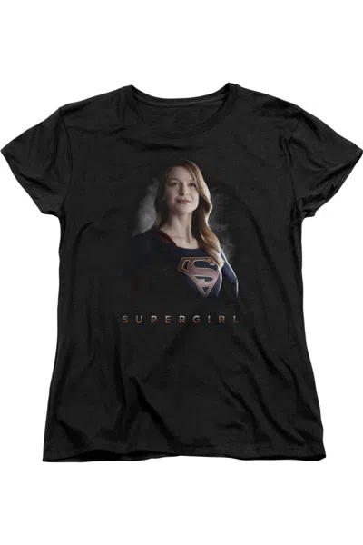 Gildan Supergirl Stand Tall Short Sleeve Womens Tee / T-shirt In Black