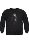 Gildan Supergirl Supergirl Noir Adult Crewneck Sweatshirt In Black