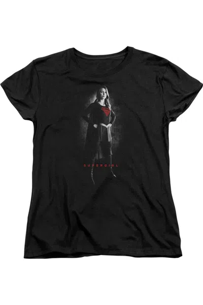 Gildan Supergirl Supergirl Noir Short Sleeve Womens Tee / T-shirt In Black