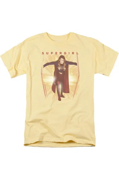 Gildan Supergirl Through The Door Short Sleeve Adult Tee / T-shirt In Yellow