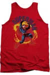 Gildan Superman A Name To Uphold Adult Tank Top In Red