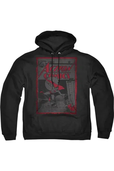 Gildan Superman Action Comics 23 Adult Pull Over Hoodie / Hooded Sweatshirt In Black