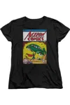 Gildan Superman Action No. 1 Short Sleeve Womens Tee / T-shirt In Blue