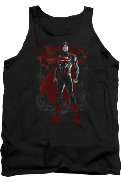 Gildan Superman Aftermath Adult Tank Top In Black